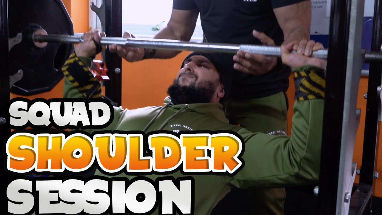 SHOULDERS @ THE MUSCLE CLUB| TRAINING WITH STRONGEST 17YO IN UK🔥