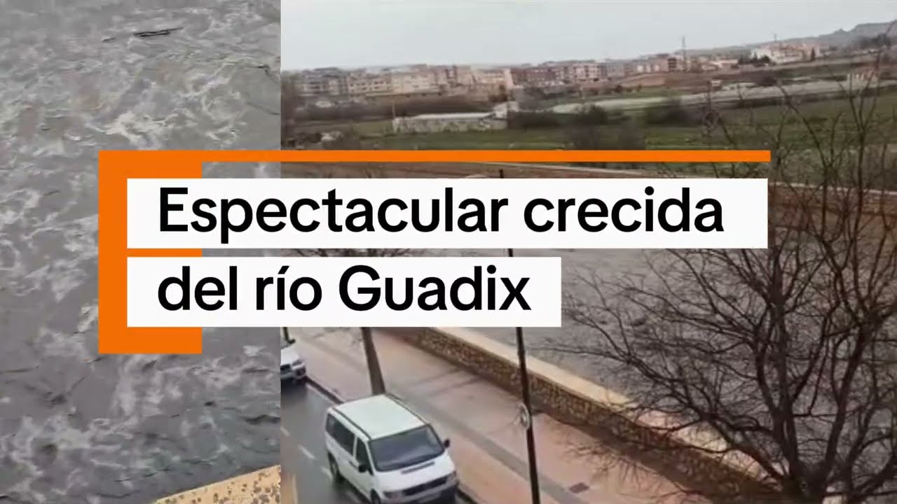 🌧️ Crecida hist&oacute;rica del R&iacute;o Guadix por la nueva borrasca | Andaluc&iacute;a en alerta roja