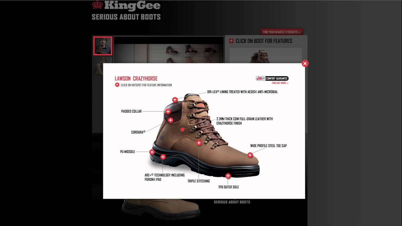 KingGee Boots Landing Page