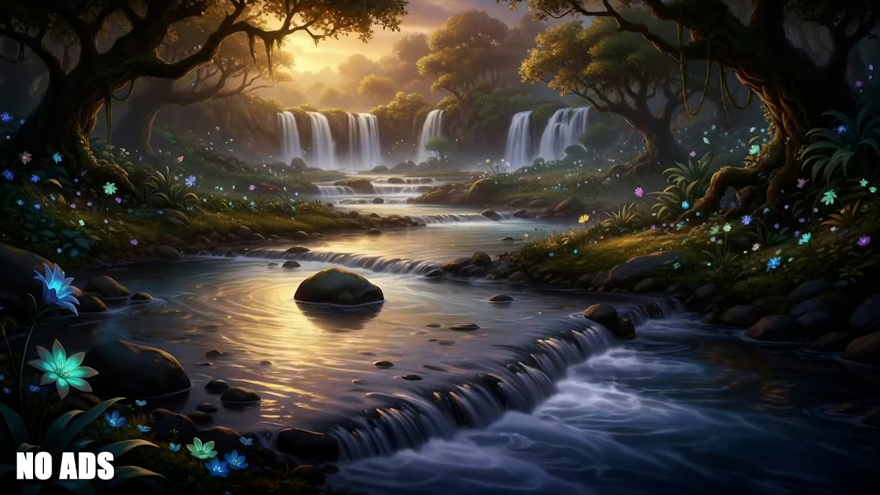 Natural River Soundscape & Peaceful Piano 🎹 Night Healing Music for Deep Rest