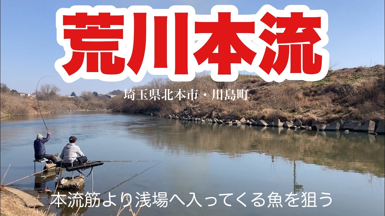 本流筋から浅場へ差してくる魚を狙う 荒川本流へらぶな釣り