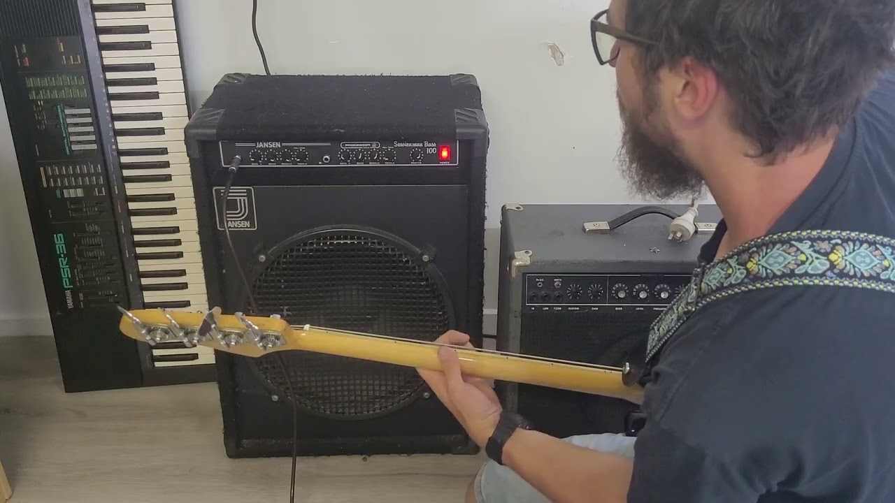 Jansen Sessionman 100 Bass Amplifier Demonstration. Vintage Kiwi made amps made in New Zealand 🇳🇿