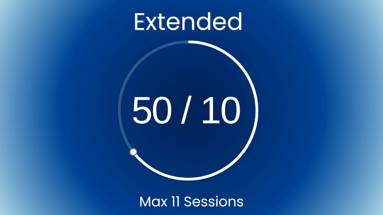Extended Pomodoro 50/10 | Deep Ocean Midnight Calm 💙 11 Sessions | #003366 #006994 #4682B4