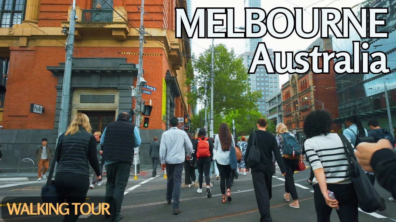 Melbourne CBD Morning Walk | Bourke Street at 8AM (Spencer to Swanston) | Australia Walking Tour 4K