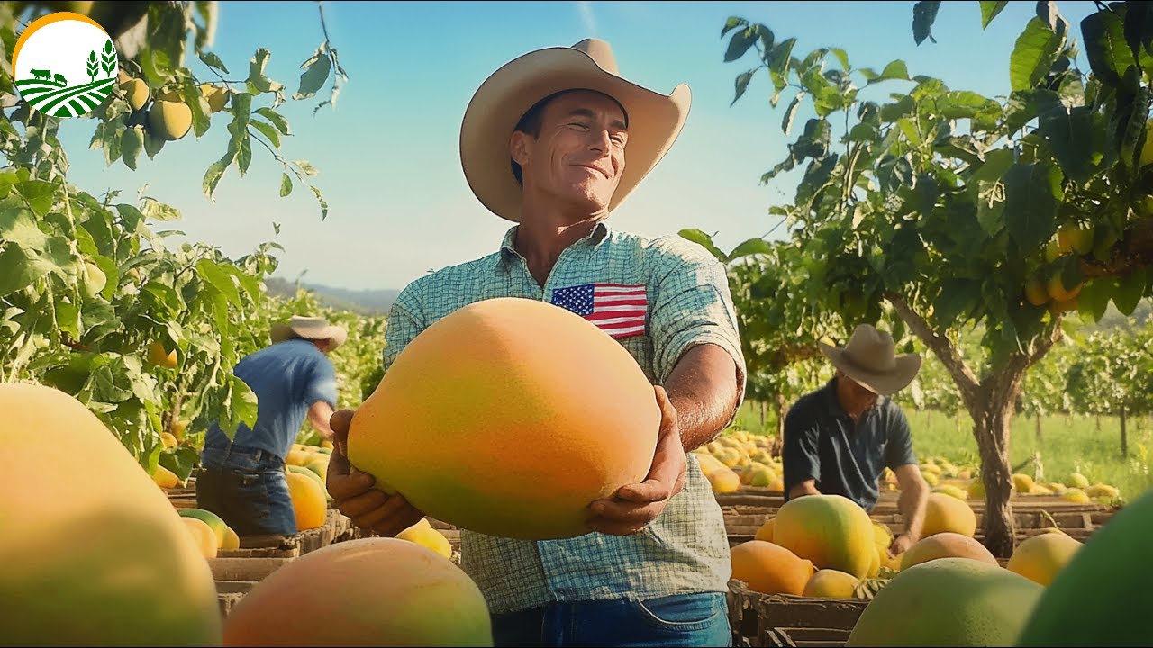 How US Farmers Harvest Amazing Mangoes: Mango Cultivation Process | Farming Documentary