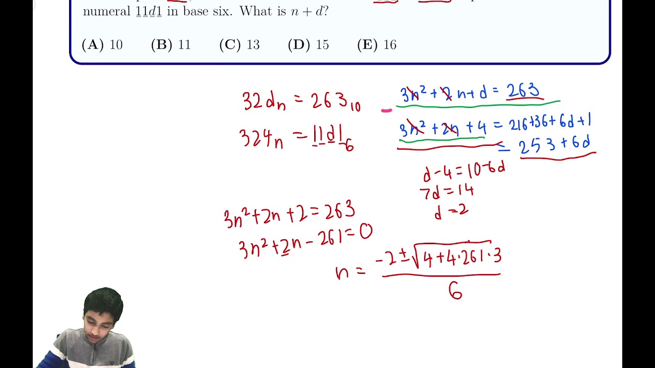 2021 AMC 10B #13 (Using Bases and system of equations)