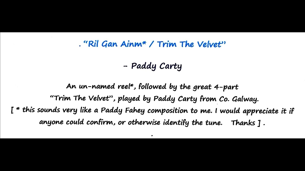 Paddy Carty : 