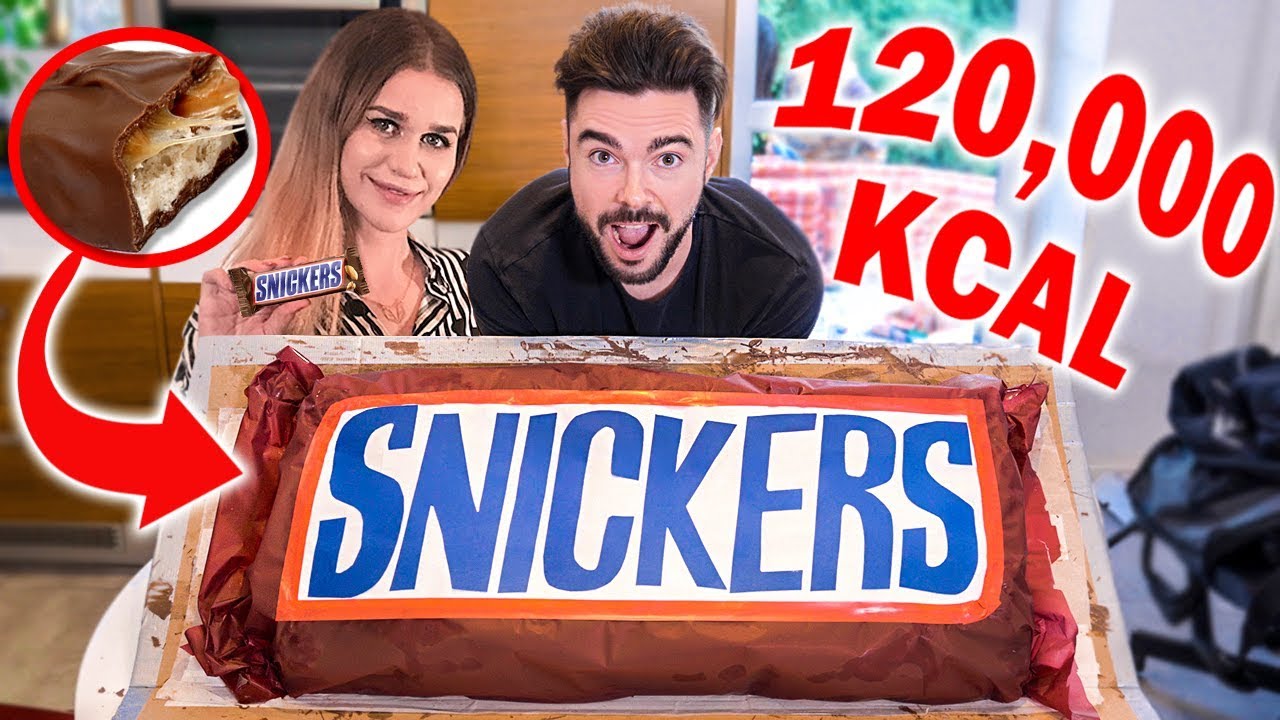 NAJWIĘKSZY SNICKERS NA ŚWIECIE! *120,000 kcal*