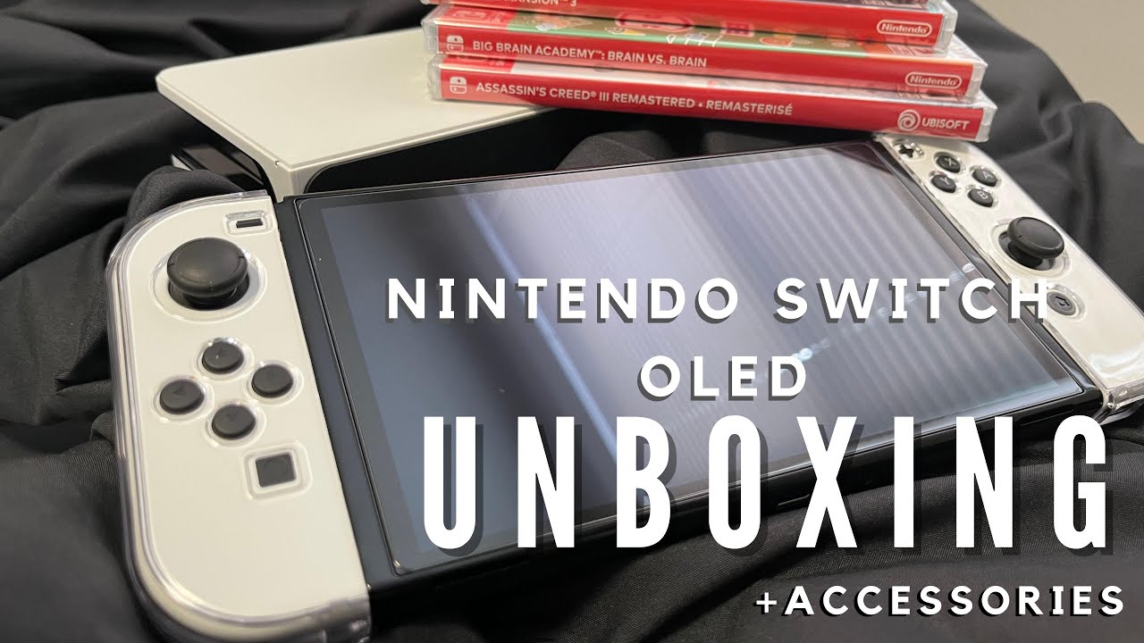 Nintendo Switch OLED UNBOXING + Accessories