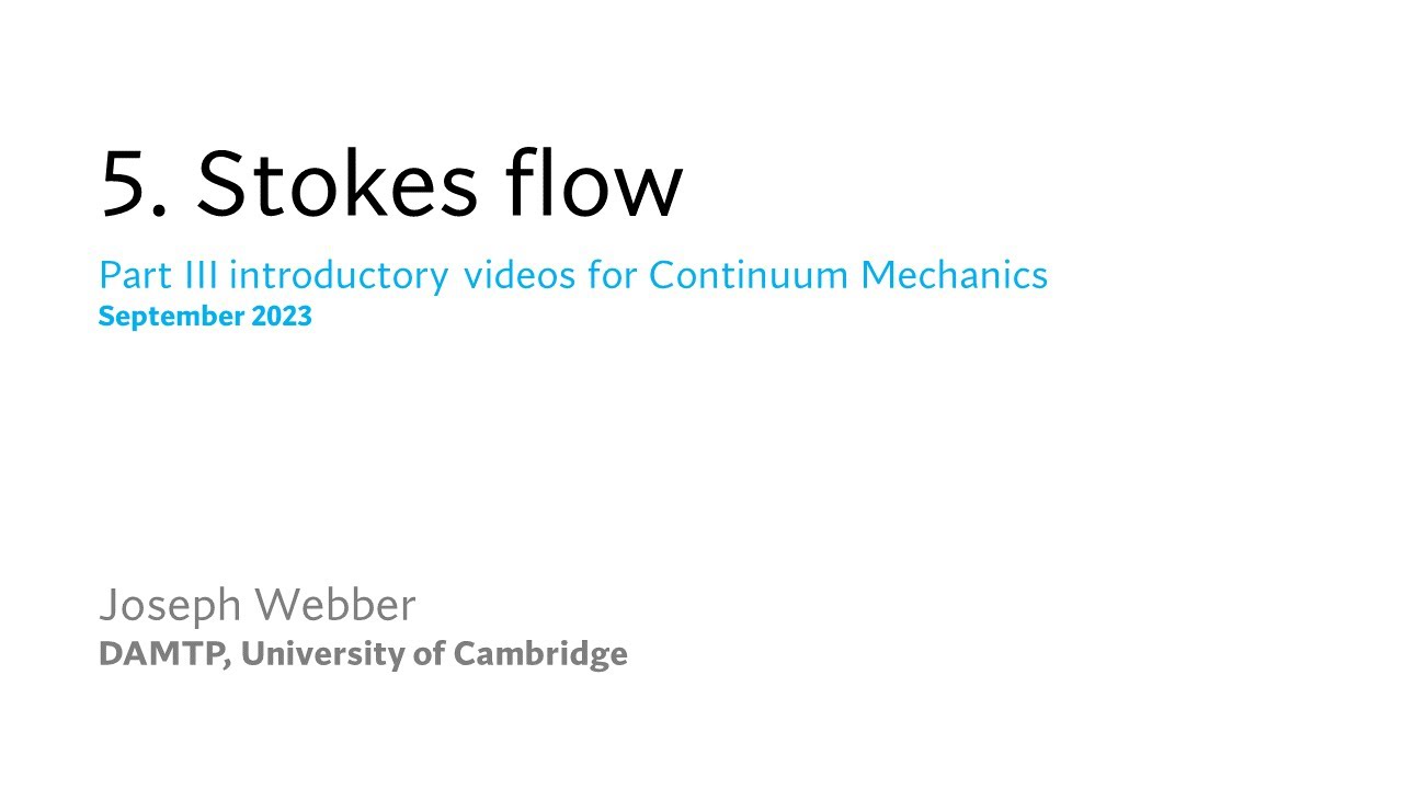 5.  Stokes flow