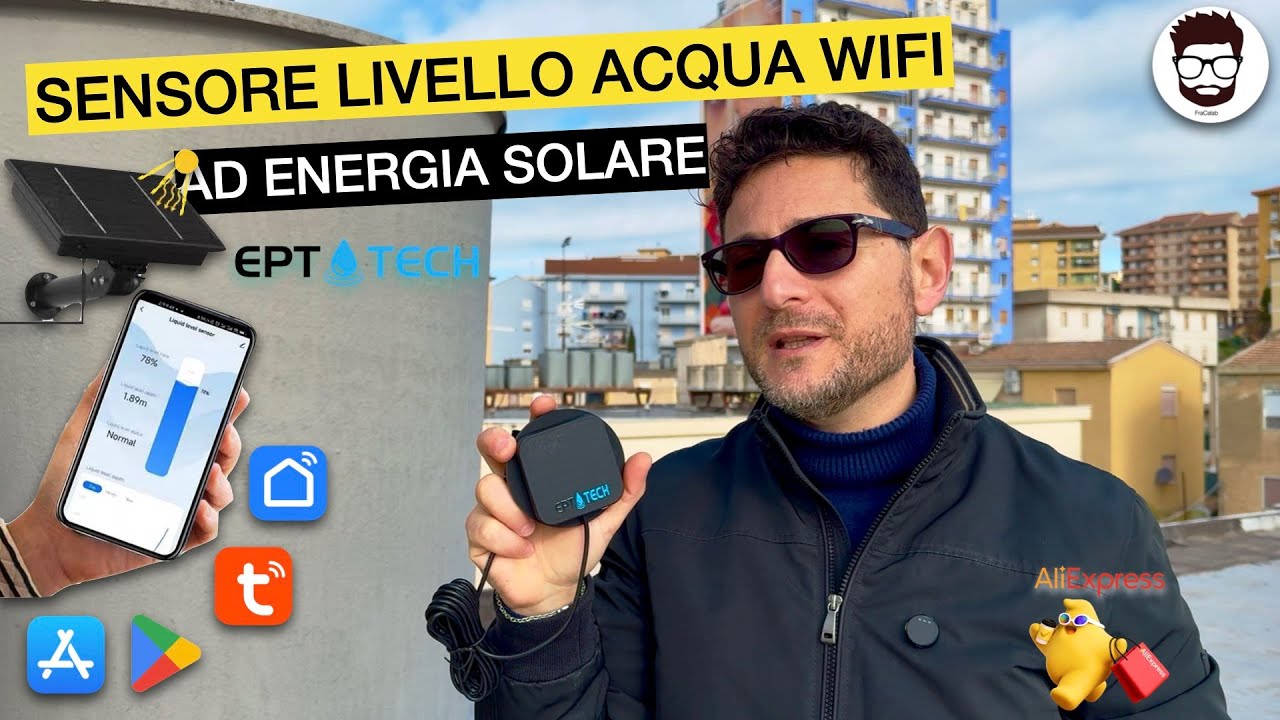 SENSORE DI LIVELLO ACQUA A ULTRASUONI WIFI EPT TECH AD ENERGIA SOLARE – RECENSIONE E TEST COMPLETO!