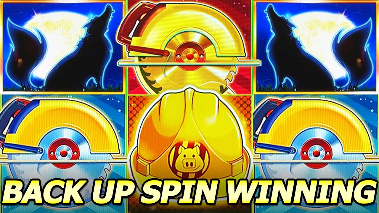 Back Up Spin Winning in Huff n Even More Puff slot machine at Resorts World in Las Vegas!