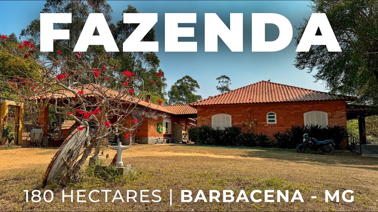 FAZENDA 180 HECTARES, FÁCIL ACESSO EM BARBACENA - MG