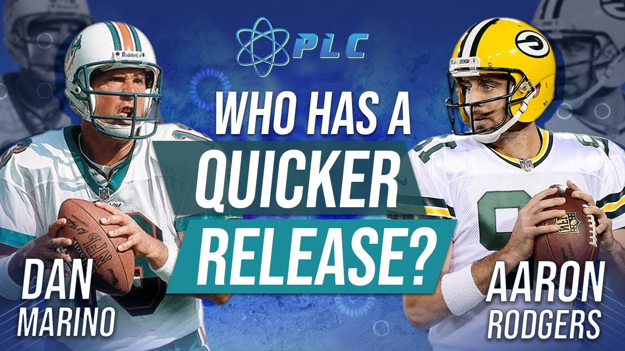 Which Quarterback has a quicker release? Dan Marino or Aaron Rodgers