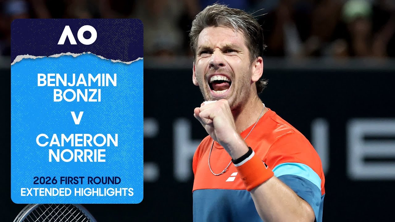 Benjamin Bonzi v Cameron Norrie Extended Highlights | Australian Open 2026 First Round