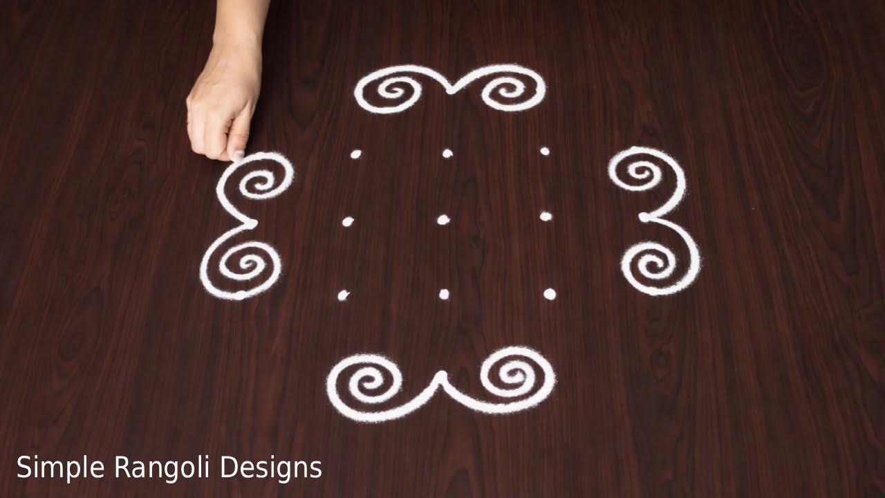 Festive Rangoli Designs With 5x3 Dots Simple Beginners Muggulu Creative Kolam Small