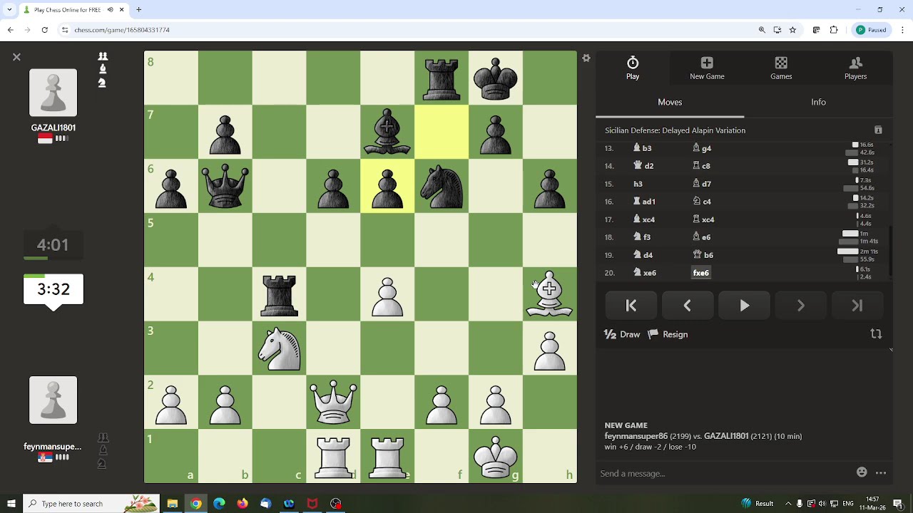 Odloženi Alapin. Rapid partija na 10 min