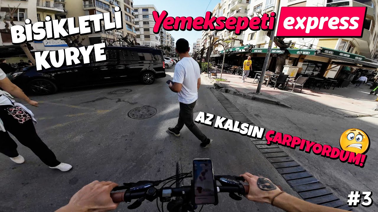 AZ KALSIN BİSİKLETLE ADAMA ÇARPIYORDUM! | YS BİSİKLETLİ KURYE | YEMEKSEPETİ KURYE GÜNLÜKLERİ