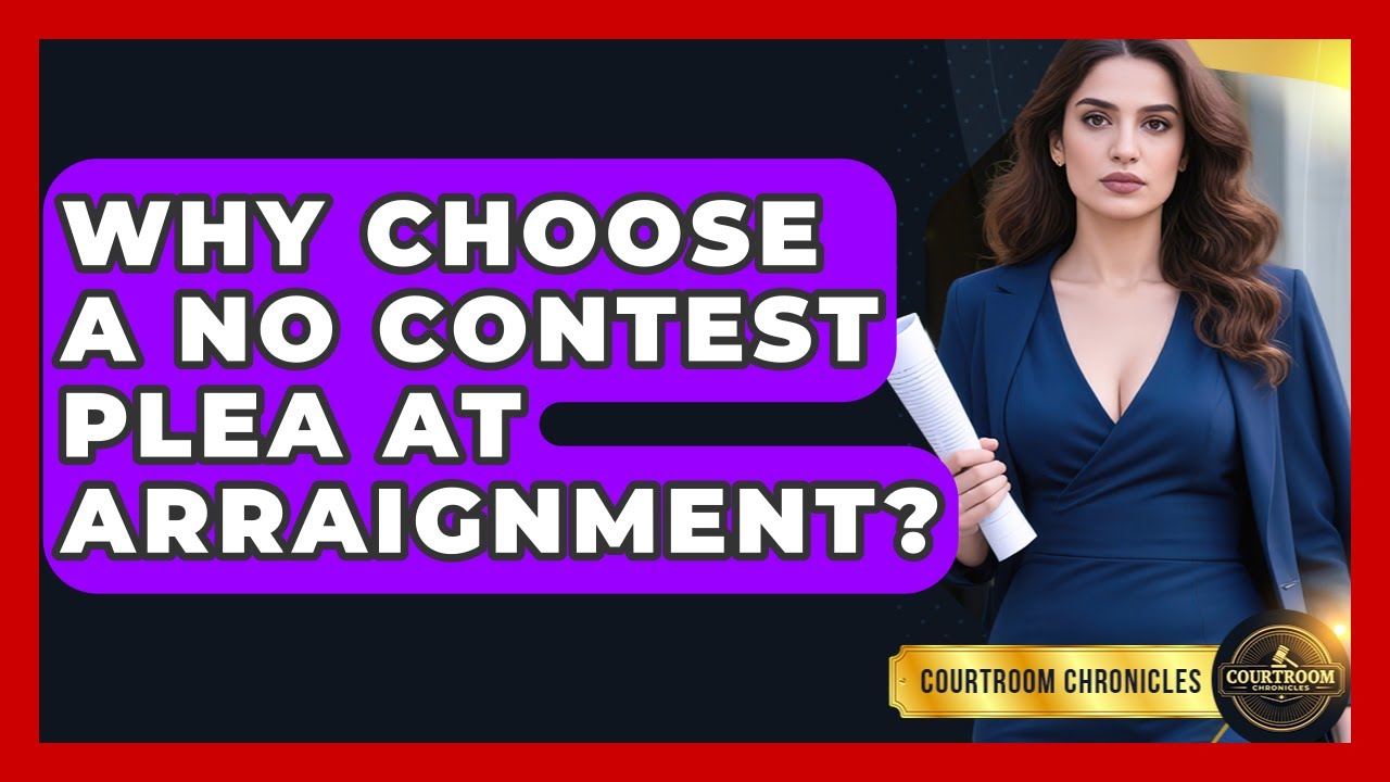 Why Choose A No Contest Plea At Arraignment? - Courtroom Chronicles