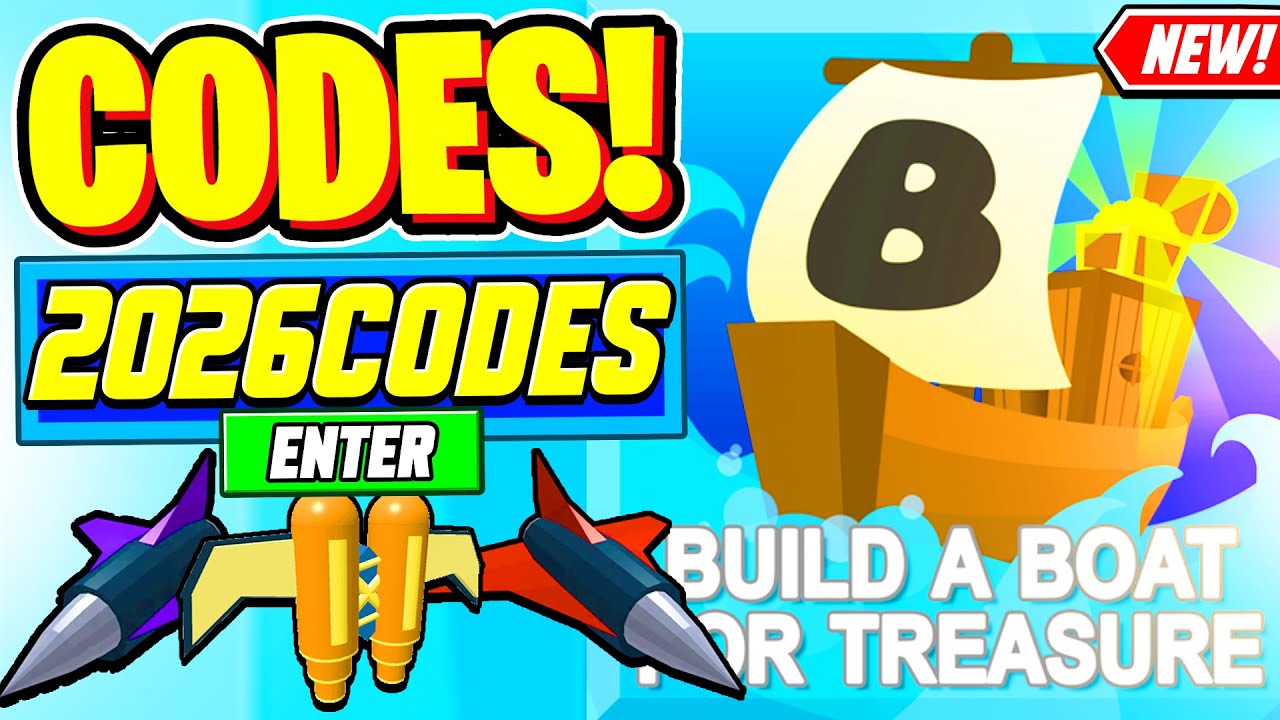 ⚠️Новое⚠️ ВСЕ РАБОЧИЕ КОДЫ для игры Build A Boat For Treasure 2026 - Roblox Build A Boat For Trea...