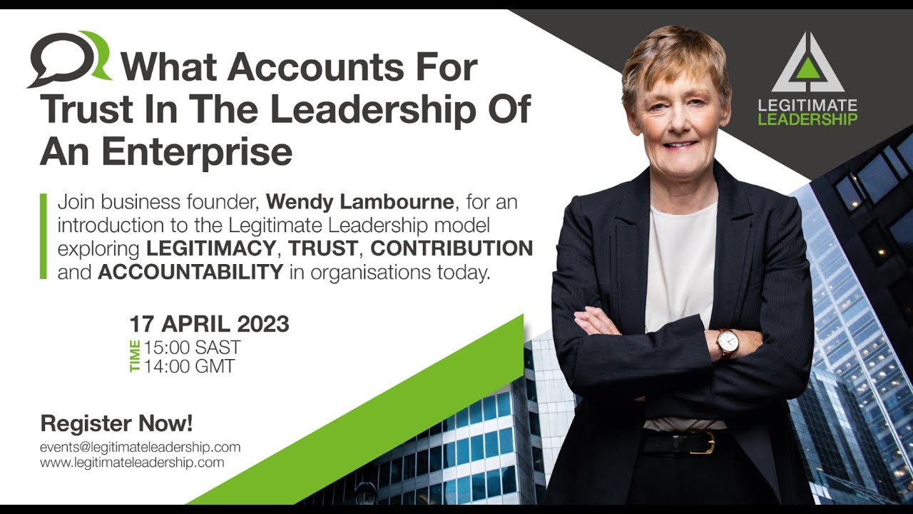 What Accounts For Trust In The Leadership Of An Enterprise  17 April 2023