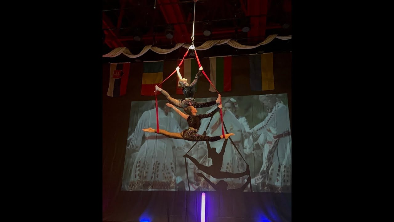 Rada Vitanova & Kalina Doychinova - aerial loops / straps duo Infinity Artist circus Academy