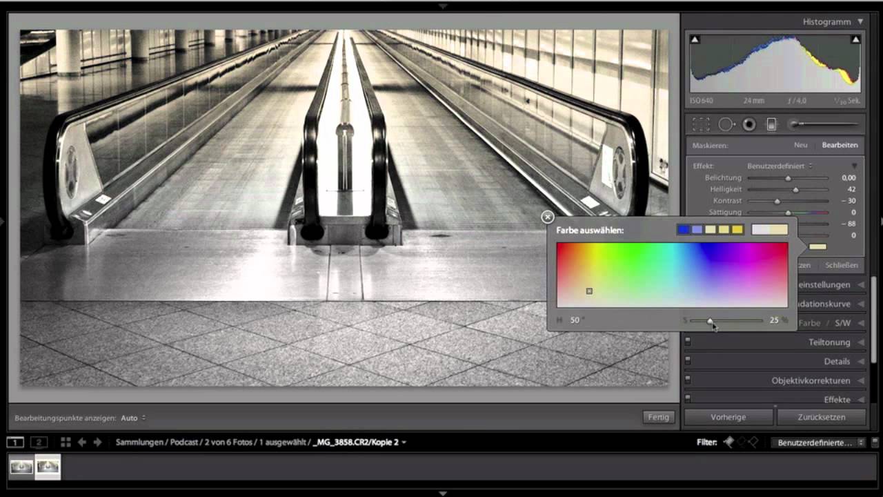 Lightroom Tutorial - Bildbearbeitung Escalator