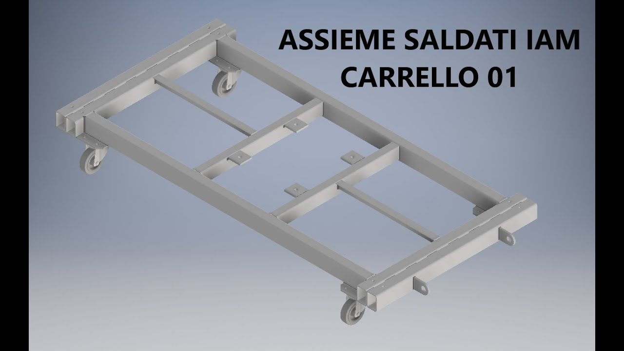 Pier CAD 3D - Corso base Inventor Pro (Video 17/1 Assieme saldato .IAM Carrello)