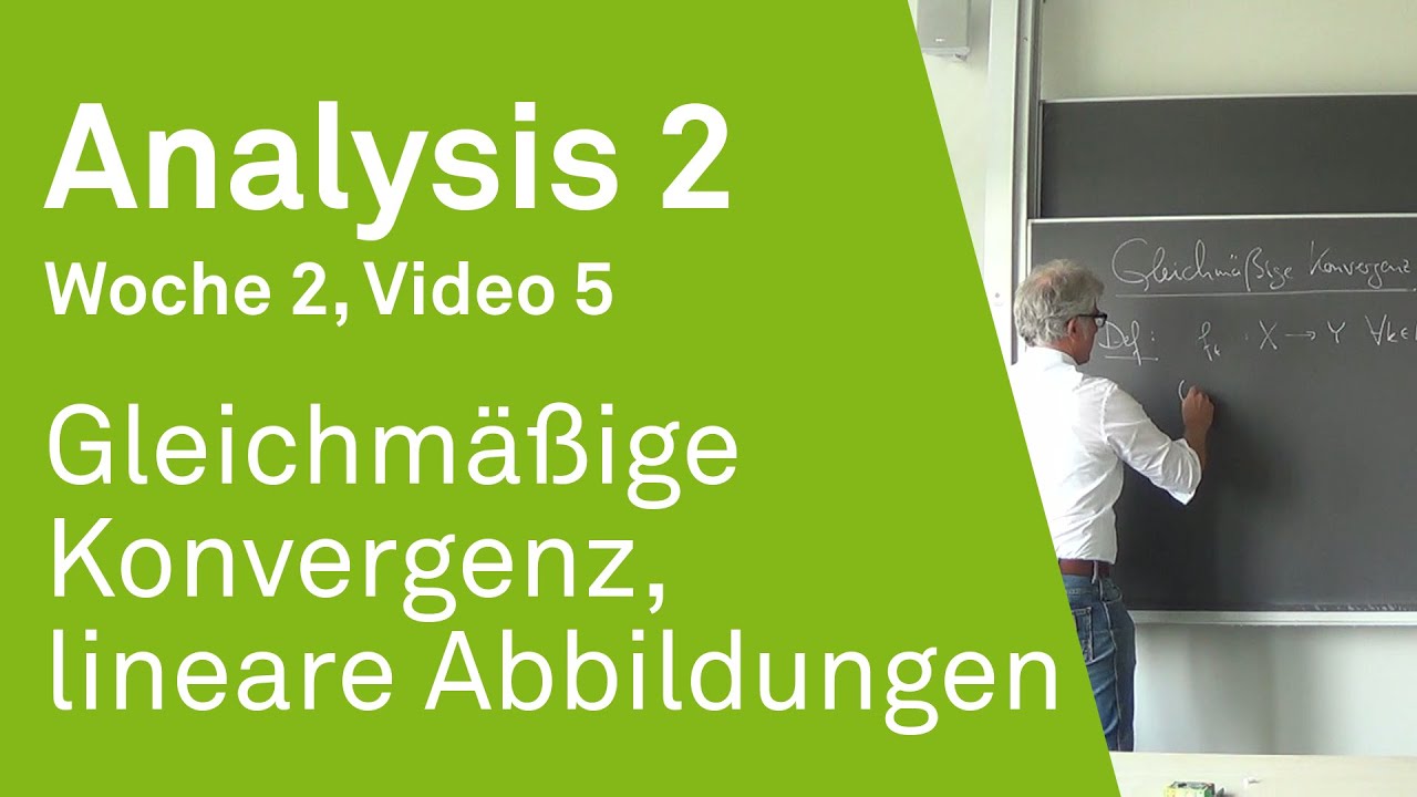 Gleichmäßige Konvergenz, lineare Abbildungen | Analysis 2 | Video 2.5