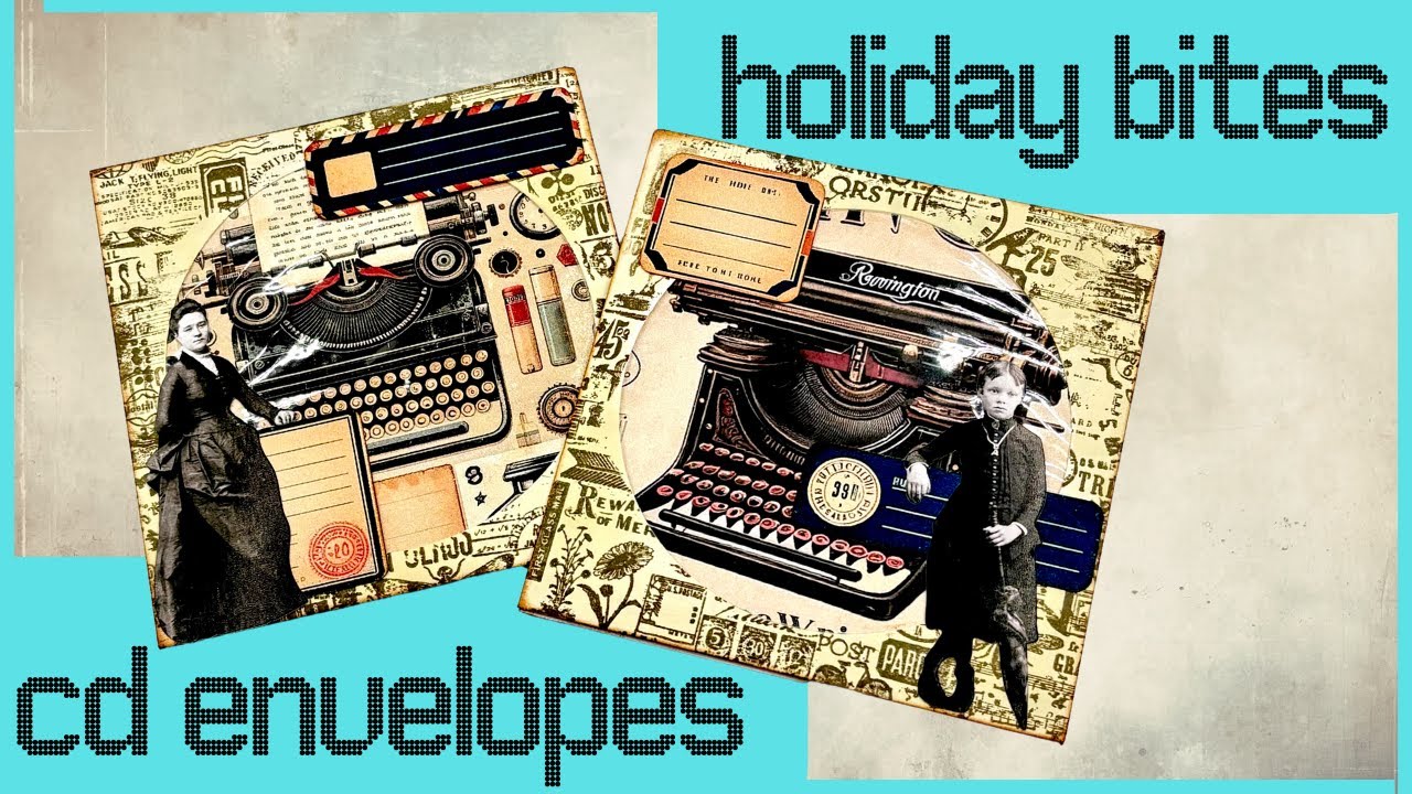 HOLDIAY BITES - CD ENVELOPE TRANSFORMATION - FLIP OUT POCKET -#junkjournalideas #papercraft