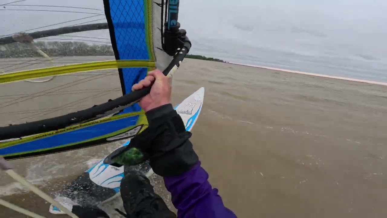 Windsurfing Lake Erie, Maumee Bay State Park, May 4, 2025