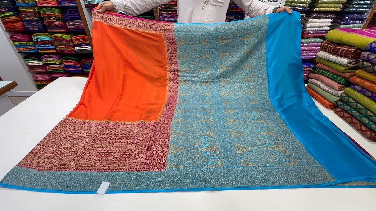 Presenting only New design&rsquo;s Pure benarasi khaddi crepe silk saree&rsquo;s | #saree #bengaluru 