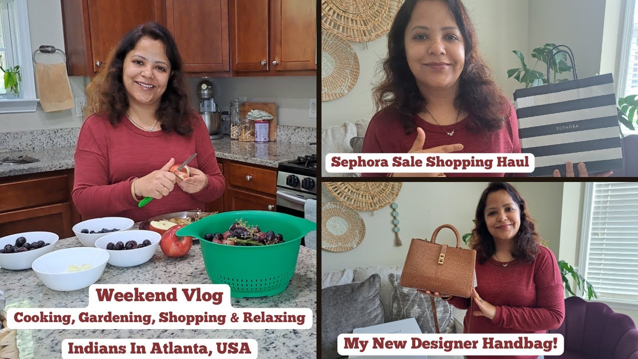 Weekend Vlog Sephora Shopping Haul & My New Designer Handbag | Preparing the Vegetable Garden Seeds