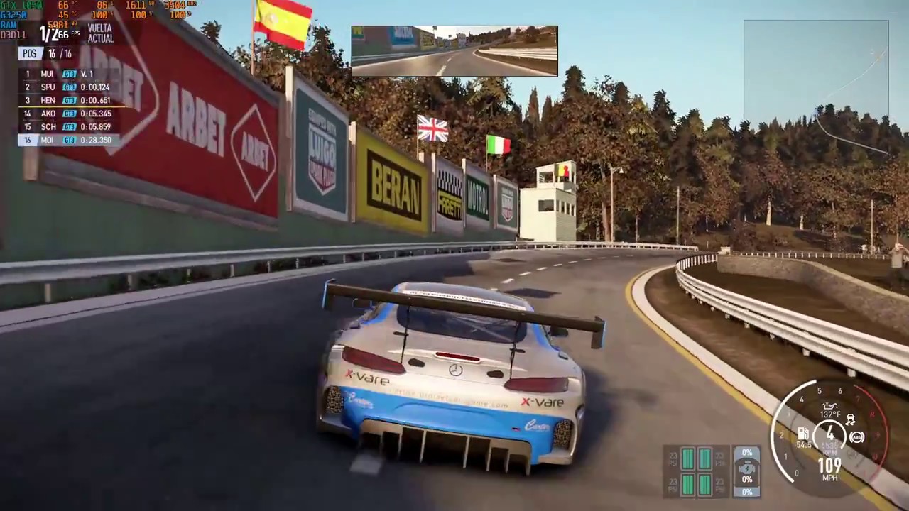 Project Cars 2 on Pentium G3250 - EVGA GTX 1050 SC - 8GB RAM