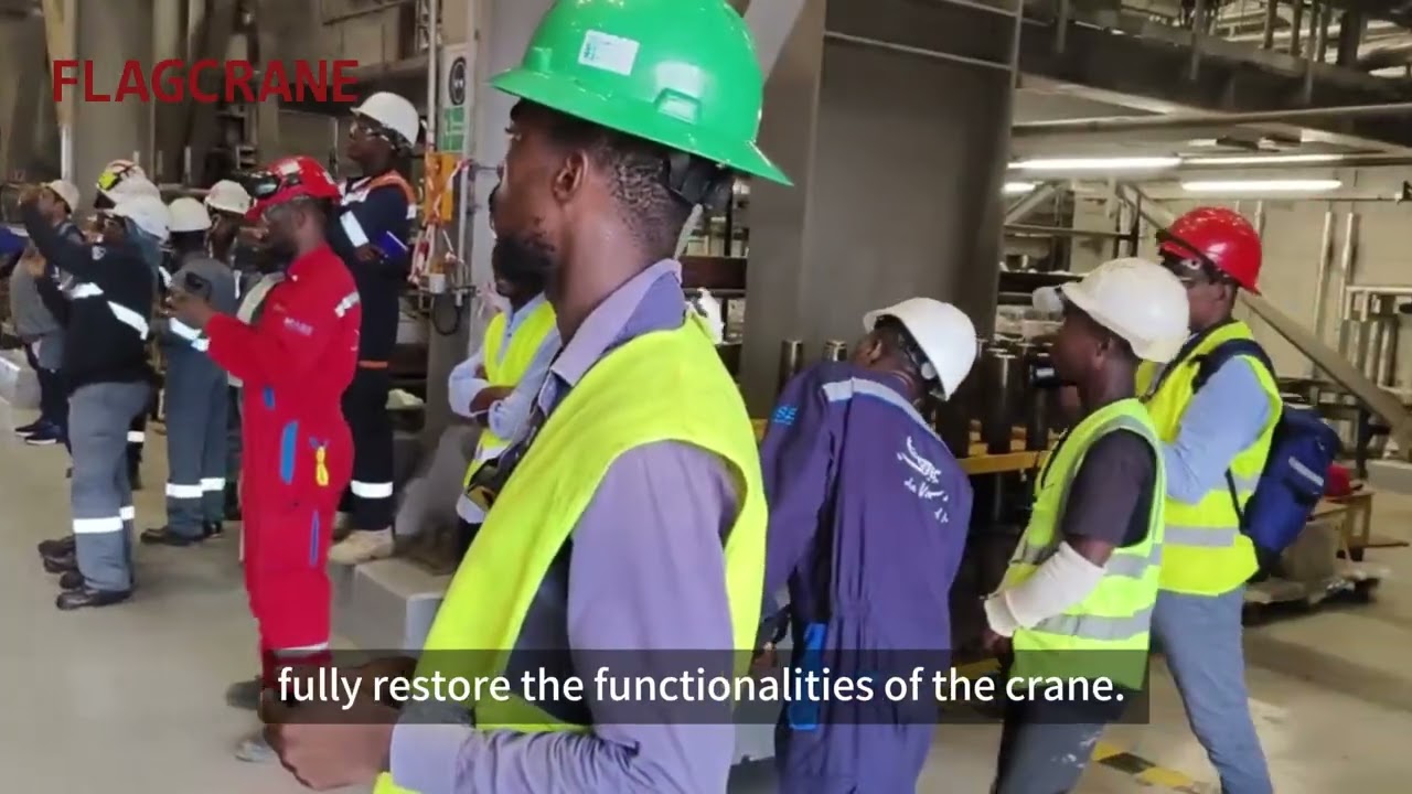 Flagcrane 95t overhead crane for Azito's power plant removed the Gas Turbine rotor in Cote d'Ivoire.