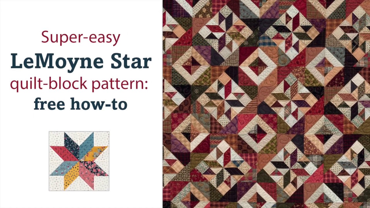LeMoyne Star quilt-block pattern: free how-to