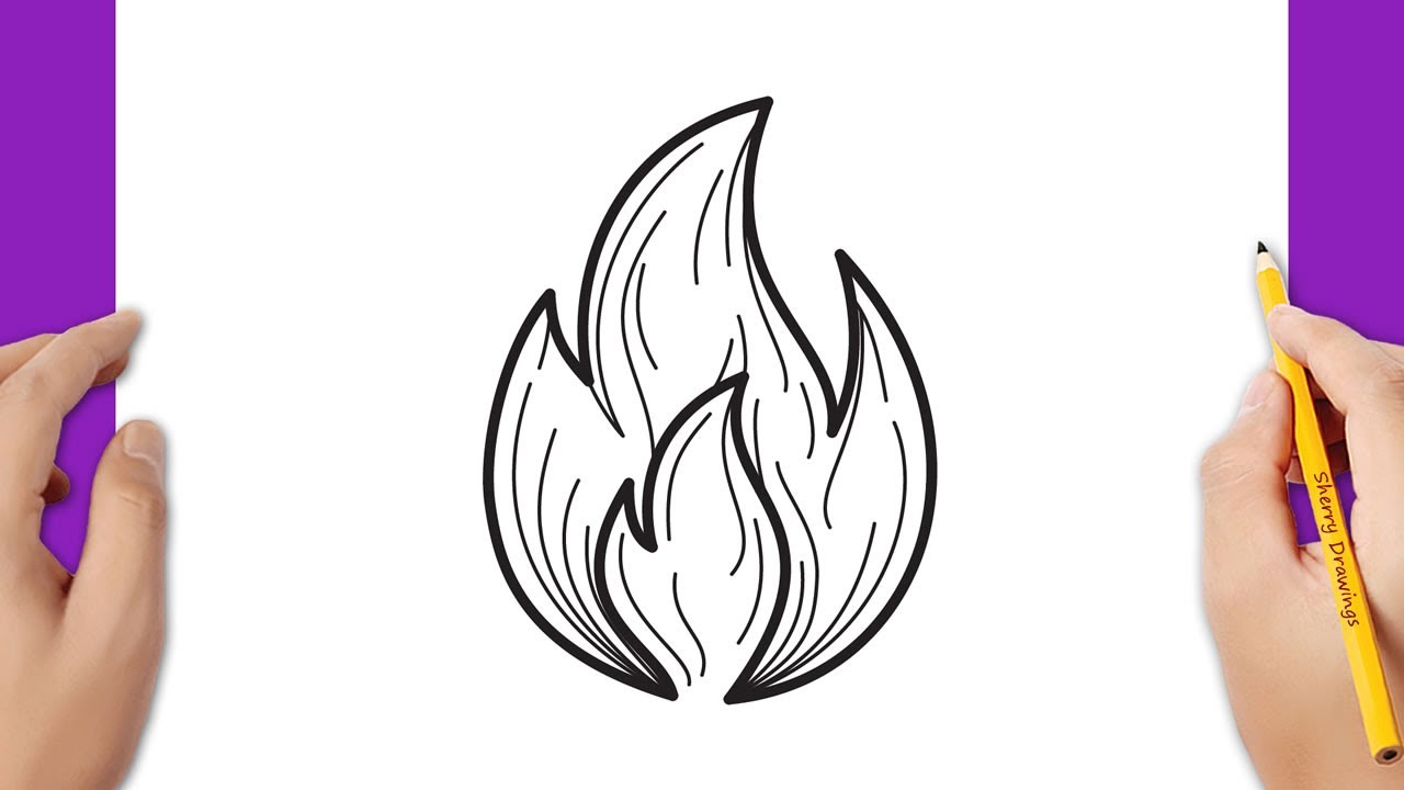 How to draw fire flames