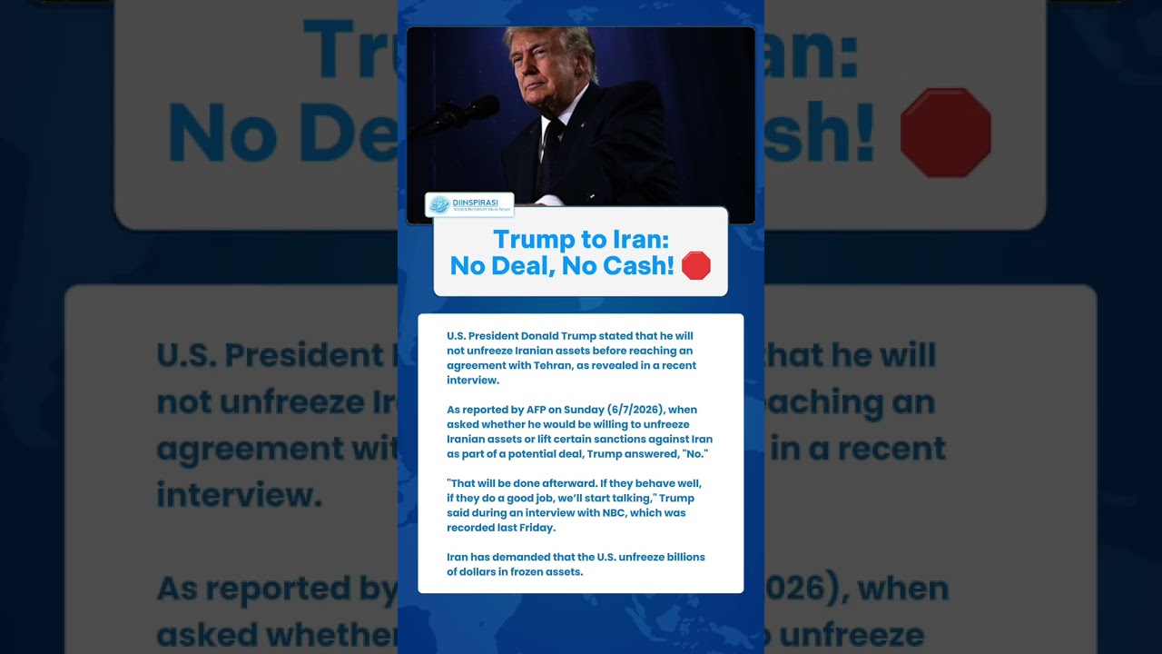 Trump Refuses to Unfreeze Iranian Assets Before Deal is Reached #shorts