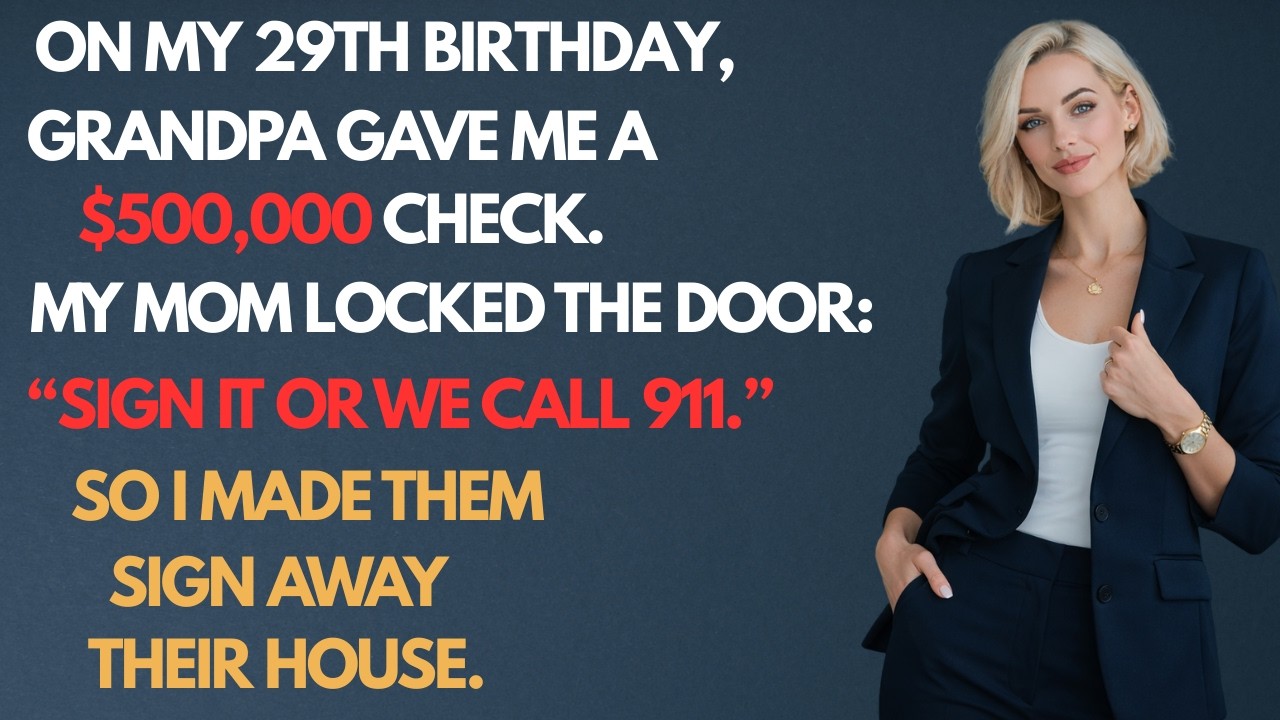 Sign The Check Or We Call 911” — My Parents Tried To Take $500K… I Took Their House