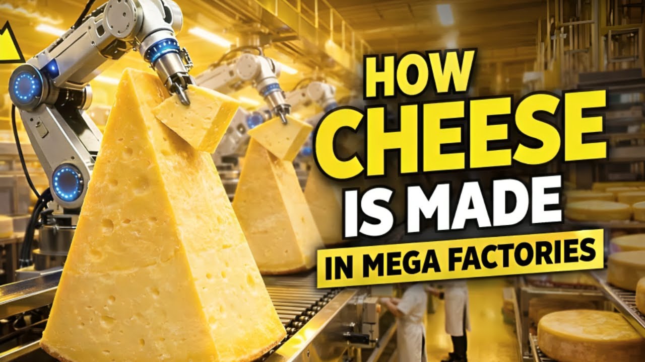 HOW CHEESE Is Made in MEGA FACTORIES | Step-by-Step Industrial Manufacturing Process