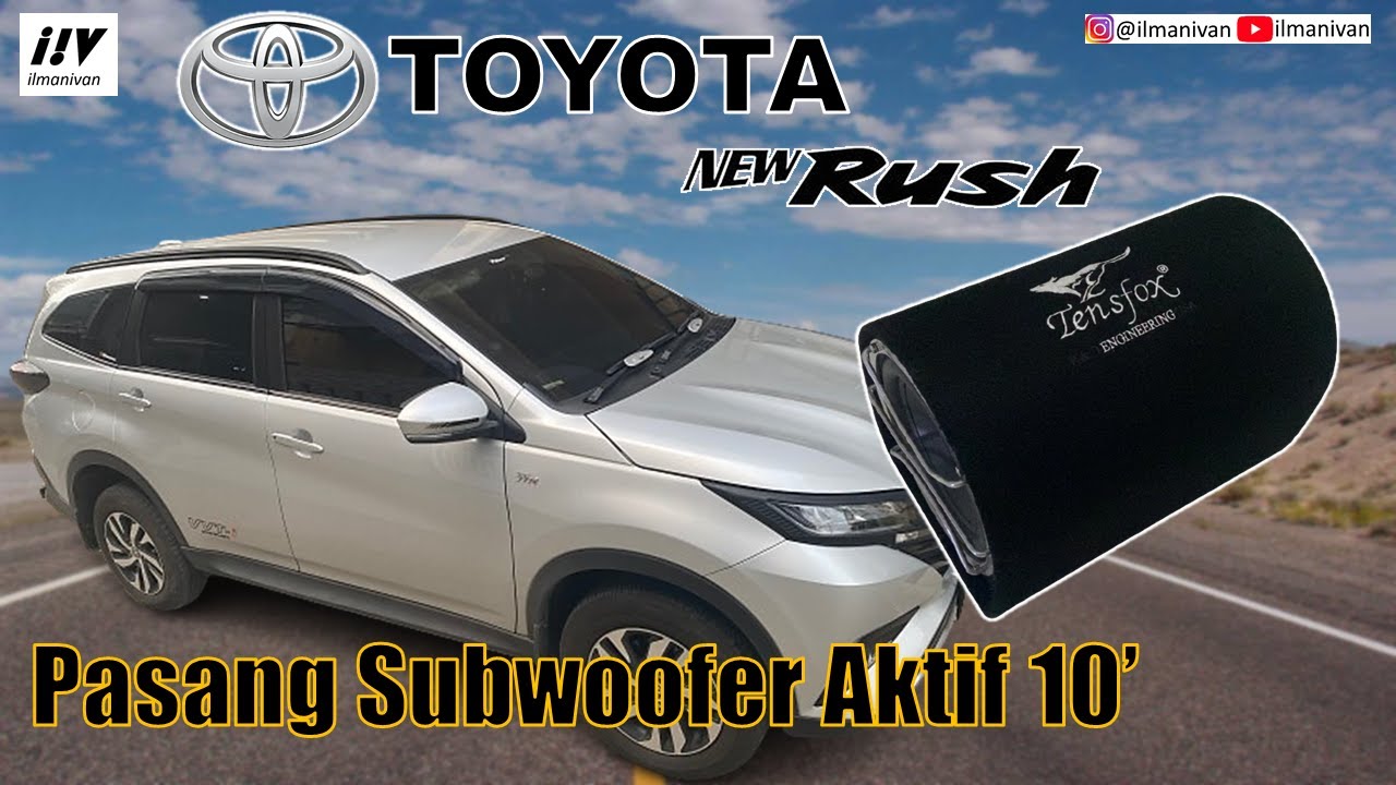 TOYOTA RUSH PASANG SUBWOOFER AKTIF 10' TIDAK RUSAK KABEL & HU BAWAAN