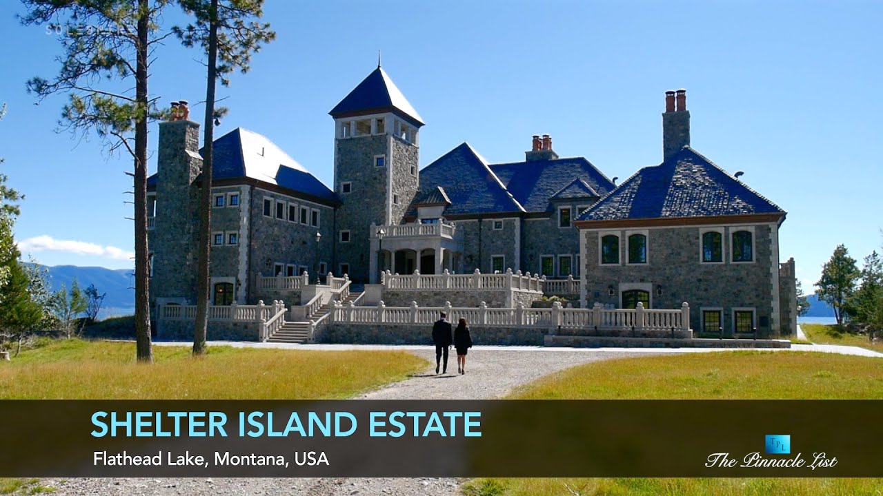 American Castle | Shelter Island Estate | Flathead Lake, Montana 🇺🇸 | The Pinnacle List - Remastered