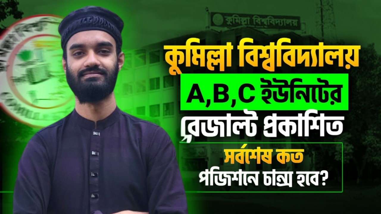 কুমিল্লা বিশ্ববিদ্যালয় A, B, C Unit রেজাল্ট প্রকাশ 🔥 সর্বশেষ কত পজিশনে চান্স হবে? | CoU Admission