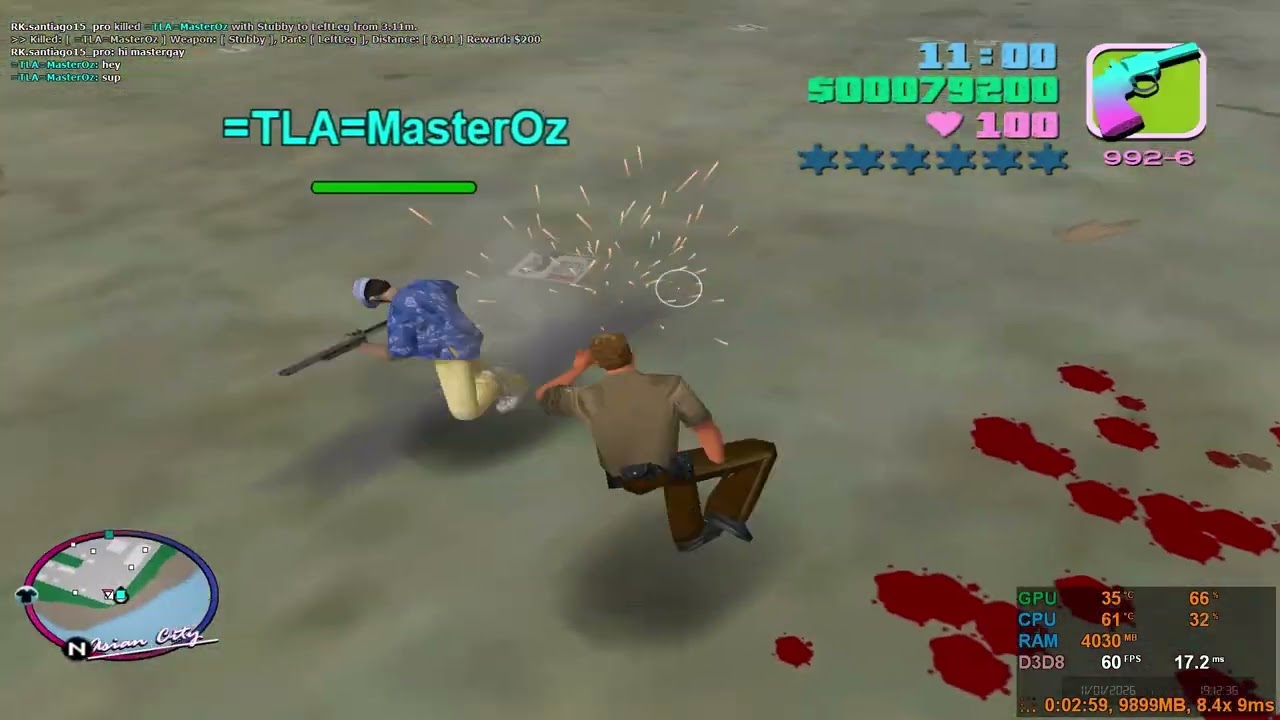 GTA vice city dueling lag