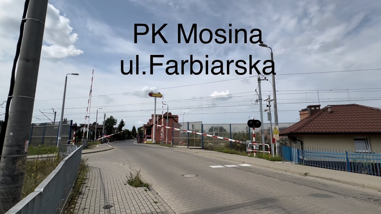 Przejazd kolejowy Mosina ul.Farbiarska | Polish railroad crossing