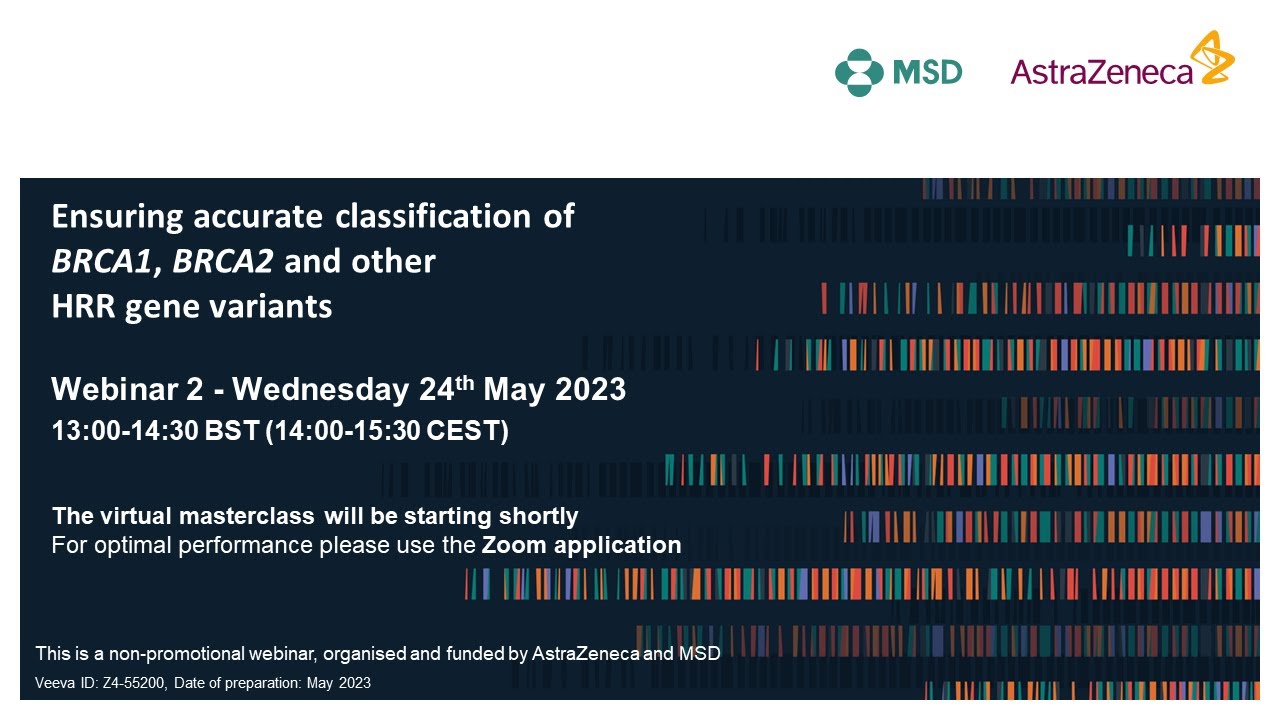 Ensuring accurate classification of BRCA1, BRCA2 and other HRR gene variants (2023) - webinar 2