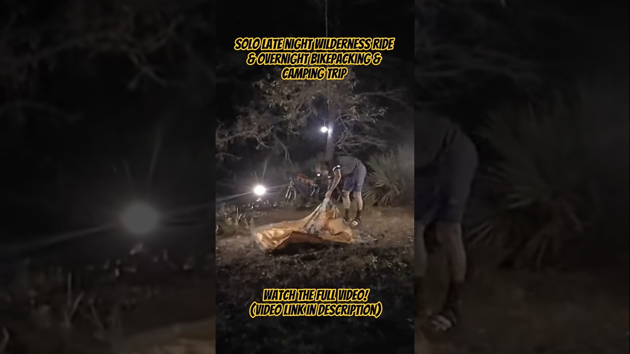 Solo late night mtb ride & Overnight Bikepacking & Camping Trip #camping #mtb #bikepacking