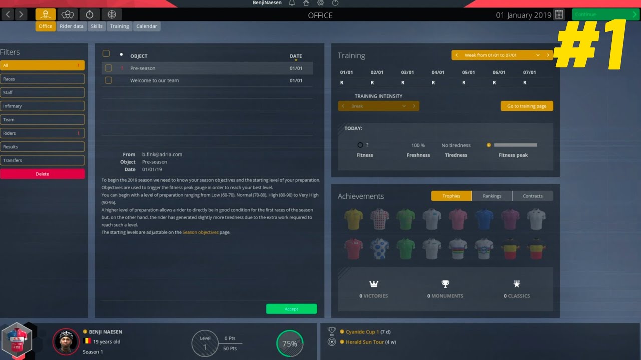 PRO CYCLIST #1 - Stage Racer / Puncher on Pro Cycling Manager 2019