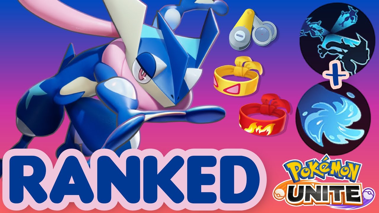 Pokemon Unite Greninja Gameplay // Double Team × Water Shuriken (Build Guide)