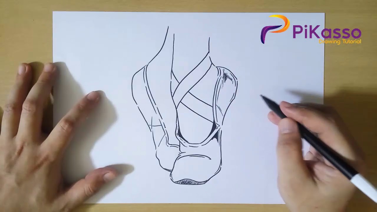 How to Draw Ballet Shoes step by step easy